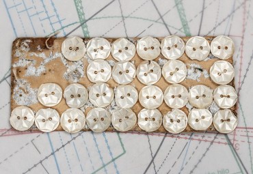 bouton en nacre, 1 plaque 29 boutons