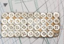 bouton en nacre, 4 plaques 63 boutons
