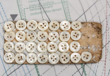 bouton en nacre, 2 plaques 28 boutons