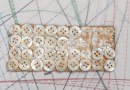 bouton en nacre, 2 plaques 28 boutons