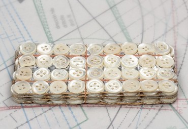 bouton en nacre, 3 lots de 4 plaques de 36 boutons