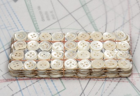 bouton en nacre, 3 lots de 4 plaques de 36 boutons