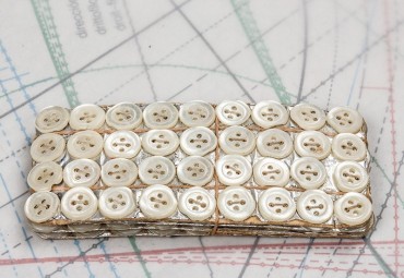 bouton en nacre, 3 lots de 4 plaques de 36 boutons