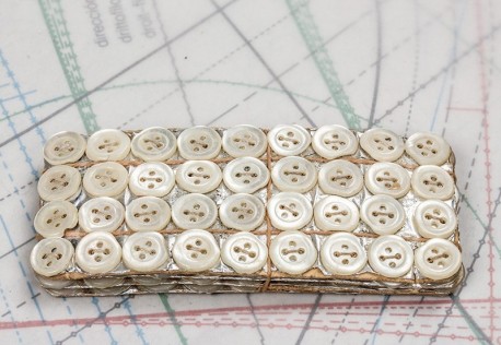 bouton en nacre, 3 lots de 4 plaques de 36 boutons