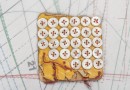 bouton en nacre, 1 plaque 26 boutons