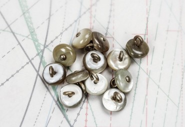 bouton en nacre, 1 lot 8 pièces