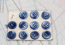 bouton en nacre, 1 plaque 11 boutons
