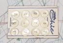 bouton en nacre, 1 plaque 12 boutons
