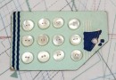 bouton en nacre, 1 plaque 12 boutons