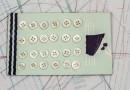 bouton en nacre, 1 plaque 24 boutons