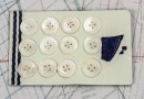 bouton en nacre, 1 plaque 12 boutons