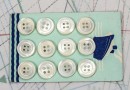 bouton en nacre, 1 plaque 12 boutons