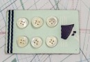 bouton en nacre, 1 plaque 6 boutons