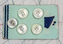 bouton en nacre, 1 plaque 5 boutons