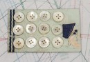 bouton en nacre, 1 plaque 12 boutons