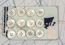 bouton en nacre, 1 plaque 12 boutons