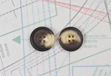 Boutons En Corne Naturelle - Lot De 6 Pièces De 20mm - Couleur Marron - Pour Couture Et Artisanat