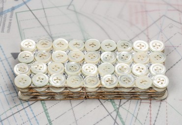 bouton en nacre, 1 lot de 4 plaques de 36 boutons
