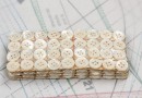 bouton en nacre, 1 lot de 4 plaques de 36 boutons