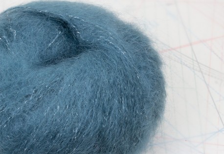 fil à tricoter en fibres de chèvre mohair, mouton et Polyester Lurex®