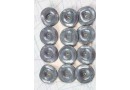 Bouton en métal argenté gris 2 trous 1 plaque de 12 boutons