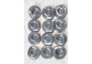 Bouton en métal argenté gris 2 trous 1 plaque de 12 boutons