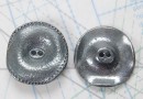 Bouton en métal argenté gris 2 trous