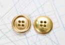 Bouton en métal doré brillant estampé 4 trous