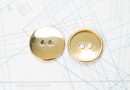 Bouton en métal doré brillant estampé 2 trous