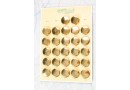 Bouton en métal doré estampé boucle oméga 1 plaques de 27 boutons