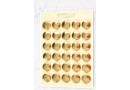 Bouton en métal doré estampé boucle oméga 5 plaques de 30 boutons