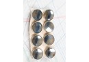 Bouton en métal argenté estampé boucle oméga 1 plaque de 8 boutons