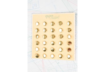 Bouton en métal doré brillant estampé boucle oméga 1 plaques de 30 boutons