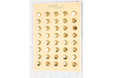 Bouton en métal doré brillant estampé boucle oméga 1 plaque de 40 boutons