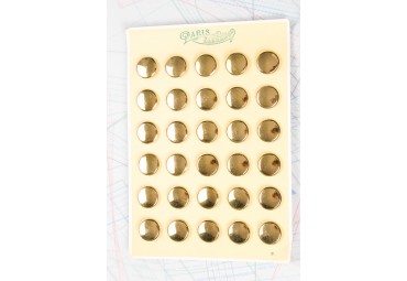 Bouton en métal doré brillant estampé boucle oméga 1 plaque de 30 boutons