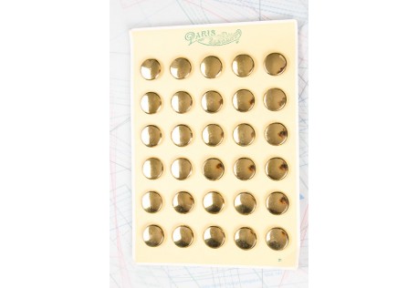 Bouton en métal doré brillant estampé boucle oméga 1 plaque de 30 boutons