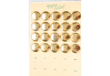 Bouton en métal doré brillant estampé boucle oméga 1 plaque de 20 boutons