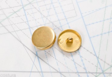 Bouton en métal doré brillant estampé boucle moulée