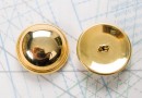Bouton en métal doré brillant estampé boucle oméga