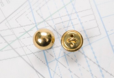 Bouton en métal doré estampé boucle en U insérée
